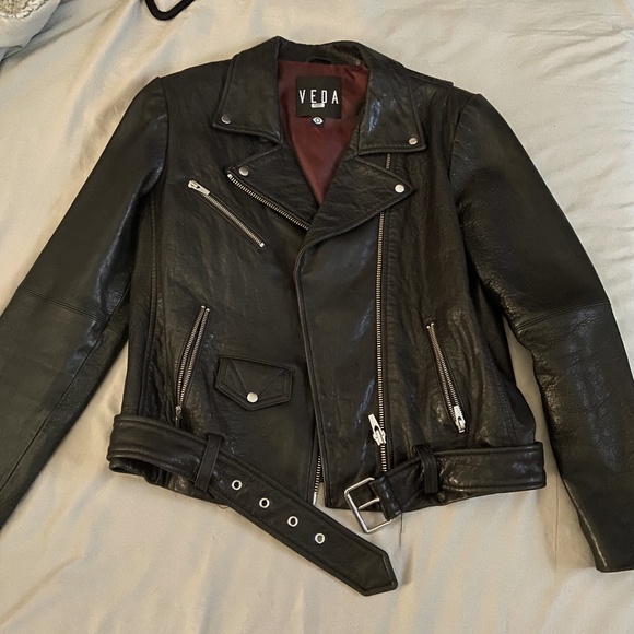 VEDA JAYNE CLASSIC LEATHER JACKET